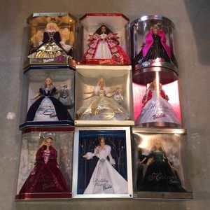 Brand New Never Opened Holiday Barbies!